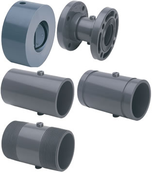 Válvulas mariposa de retención pvc cpvc