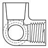 PVC SCH40 codo salida lateral
